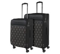 DKNY - Set Valise Souples à 4 roulettes - Lot Valise Tissu à Roulette - Sets de Bagages pour soute Avion, Soldes sur Set de valises à roulettes. Verrouillage à Combinaison, Noir