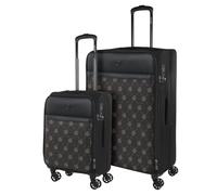 DKNY - Set Valise Souples à 4 roulettes - Lot Valise Tissu à Roulette - Sets de Bagages pour soute Avion, Soldes sur Set de valises à roulettes. Verrouillage à Combinaison, Noir
