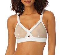 DKNY Sheers Wirefree Softcup Bralette Bra Soutien-Gorge sans Armatures, Blanc (White Bj), Large Femme