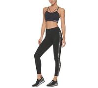 DKNY Sport Women's High Waist 7/8 Lenght Legging W/Flip Logo Taping, Blanc, 40 Femme