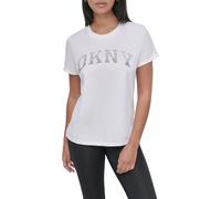 Dkny T-shirt à Manches Courtes Arched Varsity Rhinestone Ombre