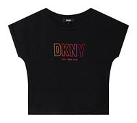 DKNY - T-Shirt à Manches Courtes Noir 100% Coton 12ANS