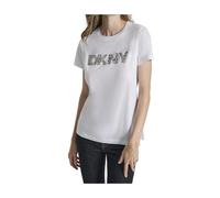 Dkny - T-shirt en satin - Femme - Tops - Blanc - Taille: 38 FR