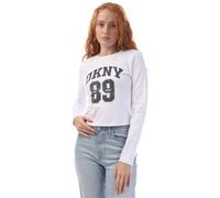 DKNY - T-shirt manches longues motif/style logo - Femme (GT10277)