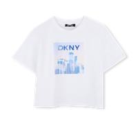 Dkny - Tee-shirt Manches Courtes - Blanc Bleu - Fille - 14 Ans
