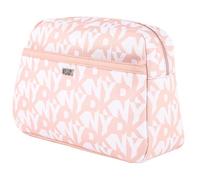 DKNY - Trousse de Toilette Voyage Femme Grande Imperméable avec Compartiments Suspendue Organisateur Maquillage et Accessoires Hygiène, Rose poudré