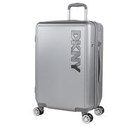 DKNY - Valise Moyenne - Valise Rigide. Valise a Roulette. Valise Soute Avion - Valise De Voyage Résistante en Polycarbonate - Valise Ultra Légère, Cadenas à Combinaison, Argenté