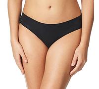 DKNY Women's Active Solid Seamless Thong, Black, Large