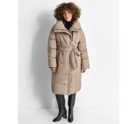 Dkny Women's Belted Long Puffer Jacket Chardon Taille unique Female