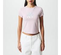 Dkny Women's Logo Crop Top ALLURE/ ARGENT 8 (XS) Female
