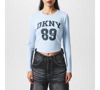 Dkny Women's Logo Long-Sleeve T-Shirt PLUIE 14 (L) Female