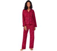 Dkny Women's Long-Sleeve Fleece Pyjama Sets Red Heartlines 16 (XL) Female