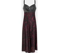 Dkny Women's Mix A Line Dress Merlot Cheetah 16 (XL) Female
