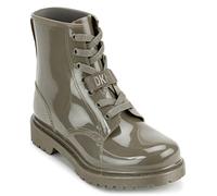DKNY Women's Tilly Metallic Rainboot Rain Boot, Pewter, 9