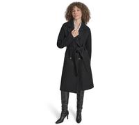 Dkny Women's Wrap Overcoat Noir 16 (XL) Female