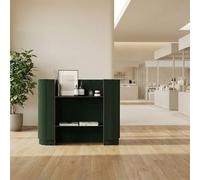 DKPLOE Comptoir d'accueil Moderne Et Pliable avec 2 éTagèRes IdéAl pour Les Petits Espaces Les Bureaux Les Salons de Beauté Et Les Salons de Coiffure(Vert)