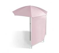 DKPLOE Parasol de Jardin Exterieur avec Pied Parasol Plage Pliable ImperméAble Et RéSistant Au Soleil Portable Et Adapté Aux Porches Jardins Piscines Camping Et Plages(Pink (with Base))