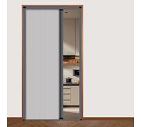 DKPLOE Porte Pliante Accordéon sans Perçage Cadre Aluminium Tissu Nid d'abeille, Isolation Thermique & Phonique Mesure pour Chambre Salle de Bain Cuisine Buanderie Bureau