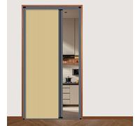DKPLOE Porte Pliante Accordéon sans Perçage Cadre Aluminium Tissu Nid d'abeille, Isolation Thermique & Phonique Mesure pour Chambre Salle de Bain Cuisine Buanderie Bureau