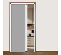 DKPLOE Porte Pliante Accordéon sans Perçage Cadre Aluminium Tissu Nid d'abeille, Isolation Thermique & Phonique Mesure pour Chambre Salle de Bain Cuisine Buanderie Bureau