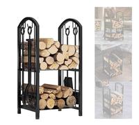 DKPLOE Range Buche Interieur Vertical Rangement Bois Interieur Rangement Bois Double Paroi Grande Capacité Range Buche Vertical Ventilation Assemblage Facile