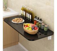 DKPLOE Table Pliante Murale, Table Murale Rabattable,Tablette Murale Rabattable, Bureau muralPour Salon, Salle, Cuisine(Noir,80x40cm)