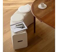 DKPLOE Tabouret Pliant en Carton avec Coussin en PU Tabouret Pliable Peut Servir de Banc à Chaussures de Table D'Appoint Ou de Table de Chevet(Blanc,30cm(11.8in))