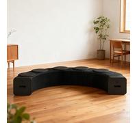 DKPLOE Tabouret Pliant Portable en Papier ImperméAble Peut Accueillir de 3 à 9 Personnes Grande Capacité de Charge Et Servir de Table D'Appoint Ou de Banc(Noir,Six-Seater:44cm)