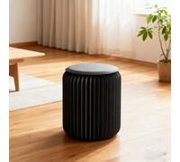 DKPLOE Tabouret Pliant Portable Leger Fabriqué en Papier Tabouret Telescopique Facile à Ranger Peut éGalement Servir de Banc à Chaussures Ou de Table Basse(Noir,52cm(20.4in))