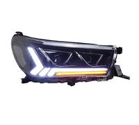 DKPMWD 2 Pièces Voiture Phare LED Pour Toyota Pour Hilux 2015 2016 2017 2018 2019 2020 Lumière Lentille blage Voiture Couvercle Phare(LHD,No Bulb)