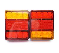 DKPMWD 2x 12V Voiture Camion LED Feu Arrière Feux D'avertissement Étanche Pour Remorque Caravanes UTE Campeurs ATV Bateaux Ensemble Feu Arrière