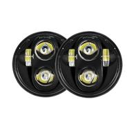 DKPMWD Phare Moto Lot 2 Projecteurs Phares À LED 5,75 Pouces pour Triumph pour Rocket III 3 Et pour Speed Triple Et pour Street Triple 5 3/4" Phare Moto LED(40W No Halo Black)