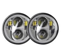 DKPMWD Phare Moto Lot 2 Projecteurs Phares À LED 5,75 Pouces pour Triumph pour Rocket III 3 Et pour Speed Triple Et pour Street Triple 5 3/4" Phare Moto LED(40W Halo Sliver)