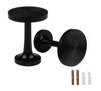 DKRAHRJJ 2 Pattes D'Oreilles Pour Rideaux, Médaillon Rond En Métal, Crochets Muraux, Style Moderne Et Simple, Décoratd'Intérieur, Avec 2 Vis/Black