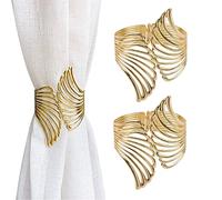 DKRAHRJJ Embrasses Pour Rideaux, 2 Pièces Embrasses Décoratives En Alliade Zinc Boucles Pour Corde À Rideaux Pince À Rideaux À Ressort/D Hollow Wing