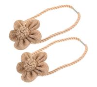 DKRAHRJJ Embrasses Pour Rideaux, 2 Pièces, Sangles Magnétiques Pour Rideaux, Embrasses Pour Rideaux En Forme de Tournesol/Coffee/41.5X7.3Cm