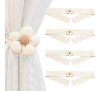 DKRAHRJJ Embrasses Pour Rideaux, 4 Pièces, Corde Décorative Beiavec Fleurs, Longueur 80 Cm