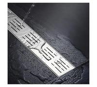 DKRAHRJJ Système de Gouttière, Grille de Caniveau En Acier Inoxydable, Kit de Drainapour Cour, Quartier, Bordure de Trottoir/100 * 10 * 3Cm