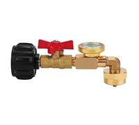 DKSooozs 1 adaptateur de propane en acier au carbone + plastique propane - Adaptateur coudé avec jauge et commande d'interrupteur