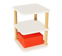 DKSooozs 1 étagère à chaussures en bois tendance sans outils à assembler Blanc chaud