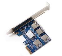 DKSooozs Adaptateur multiplicateur PCIE PCI-E PCI PCI-E vers PCI-E 1X à 16X 1 à 4 ports USB 3.0