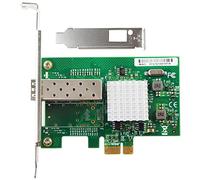 DKSooozs Carte réseau convergé Gigabit Ethernet, avec puce 82576, interface fibre LC, PCI-Ex1, E1G42EF/82576-1SFP