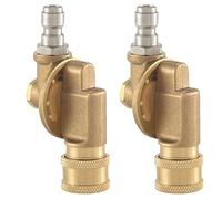 DKSooozs Coupleur pivotant pour nettoyeur haute pression Buse Nettoyeur de gouttière Fixation pour nettoyage de gouttière 240 degrés 4500 Psi 1/4" Facile à utiliser Facile à remplacer