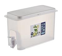 DKSooozs Distributeur d'eau de cuisine de 3,5 L, récipient d'eau froide, théière, fruits et boissons avec robinet (1 pièce, blanc)