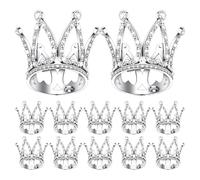 DKSooozs Lot de 12 mini couronnes de princesse pour décoration de gâteau de fête prénatale