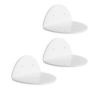 DKSooozs Lot de 3 étagères murales flottantes en acrylique faciles à utiliser pour caméras de sécurité, moniteurs de bébé, haut-parleurs, petite étagère murale universelle blanche