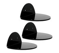 DKSooozs Lot de 3 étagères murales flottantes en acrylique faciles à utiliser pour caméras de sécurité, moniteurs de bébé, haut-parleurs, petite étagère murale universelle noire