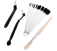 DKSooozs Lot de 4 brosses de nettoyage pour café et grains de thé pour broyeur, machines à expresso, têtes de groupe