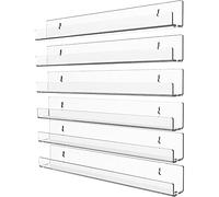 DKSooozs Lot de 6 étagères flottantes en acrylique transparent invisible, étagère murale moderne, présentoir pour jouets, disques