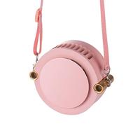 DKSooozs Ventilateur tour de cou sans pales à suspendre, 1800 mAh, rechargeable par USB, mini ventilateur personnel, mains - ventilateur pour l'extérieur - rose